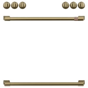 Cafe Range Handle Kit - Brushed Brass, , hires