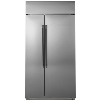 Cafe 48 in. 29.5 cu. ft. Built-In Smart Counter Depth Side-by-Side Refrigerator - Stainless Steel | CSB48WP2NS1