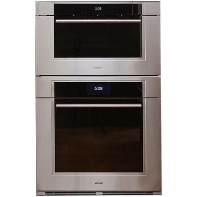 Wolf M Series 30 in. 5.1 cu. ft. Electric Smart Wall Oven with Dual Convection & Self Clean - Stainless Steel | SO3050TM-S-T