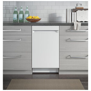 GE Profile 18 in. Top Control Dishwasher with 47 dBa Sound Level, Condensate Dry & Pocket - White, White, hires