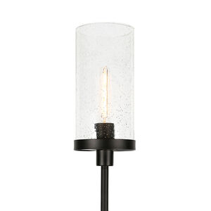 Hudson & Canal Frieda Blackened Bronze Floor Lamp with Seeded Glass Shade, , hires