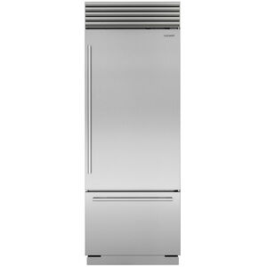 Sub-Zero Classic Series 30 in. Built-In 17.0 cu. ft. Smart Bottom Freezer Refrigerator with Tubular Handles- Stainless Steel, , hires