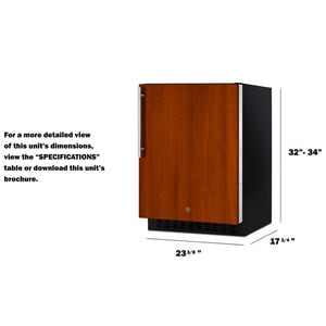 Summit 24 in. 3.1 cu. ft. Undercounter Refrigerator - Custom Panel Ready, , hires