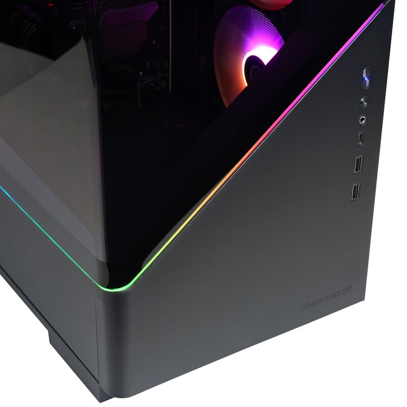 CyberPowerPC Gamer Supreme Desktop with AMD Ryzen 9 9950X3D2, 4.3 GHz, 16-Core CPU, NVIDIA GeForce RTX 5070, 12GB VRAM GPU, 32 GB RAM, 2 TB SSD & Windows 11 Home - Black, , hires