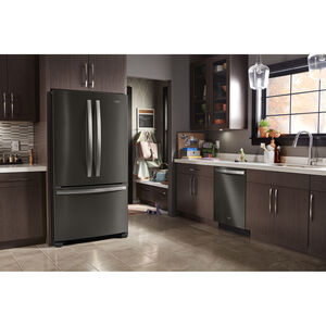Whirlpool 36 in. 25.2 cu. ft. French Door Refrigerator with Internal Water Dispenser- Black Stainless Steel, Black Stainless Steel, hires