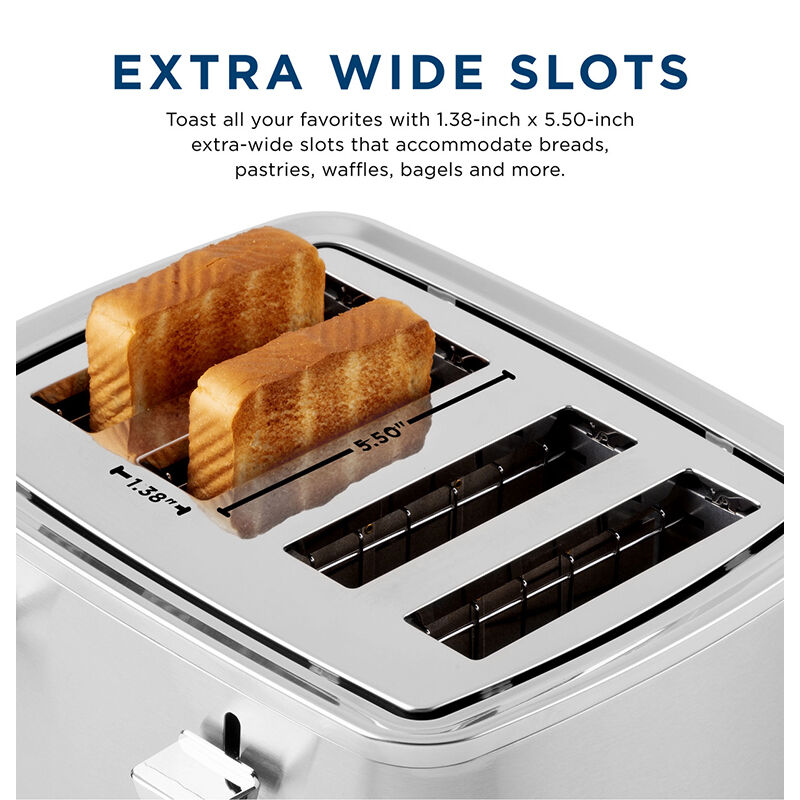 GE 4-Slice Toaster - Stainless Steel