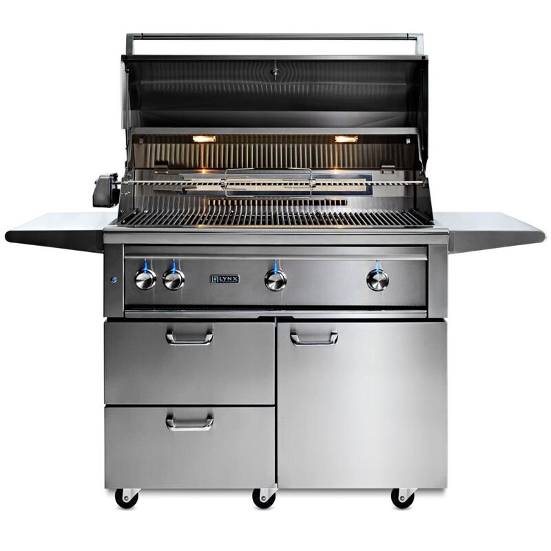 Lynx Professional 42 in. 4-Burner Liquid Propane Gas Grill with Rotisserie & Smoker Box - Stainless Steel, , hires