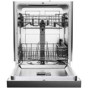 Midea 24 in. Front Control Flush-Mount Dishwasher with 52 dBA Sound level, Auto Open Door & Pocket Handle - Black, , hires