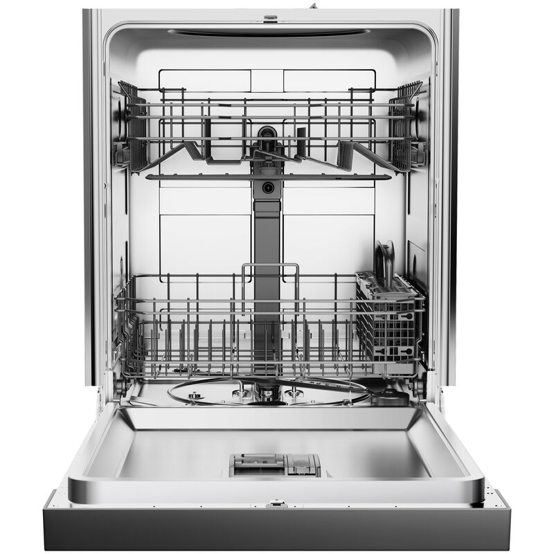 Midea 24 in. Front Control Flush-Mount Dishwasher with 52 dBA Sound level, Auto Open Door & Pocket Handle - Black, , hires