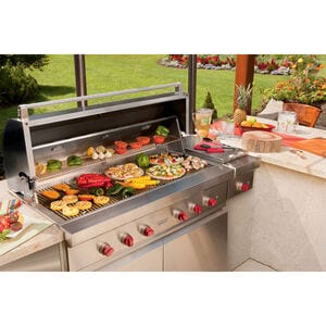 Wolf 13 in. Natural Gas Single Side Burner - Stainless Steel, , hires