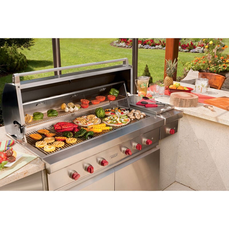 Wolf 13 in. Natural Gas Single Side Burner - Stainless Steel, , hires