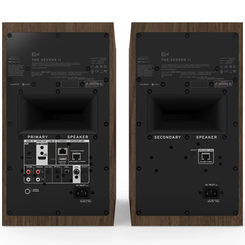 Klipsch The Sevens II Dolby Atmos 6.5" Powered Speakers (Pair) - Walnut, , hires