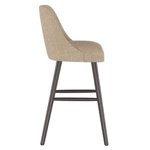Skyline Furniture Modern Mid Century Bar Stool in Linen Fabric - Sandstone, Sandstone, hires