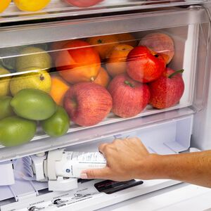 GE 36 in. 27.9 cu. ft. Side-by-Side Refrigerator with Ice & Water Dispenser - Slate, Slate, hires