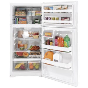 Hotpoint 28 in. 15.6 cu. ft. Top Freezer Refrigerator - White, , hires