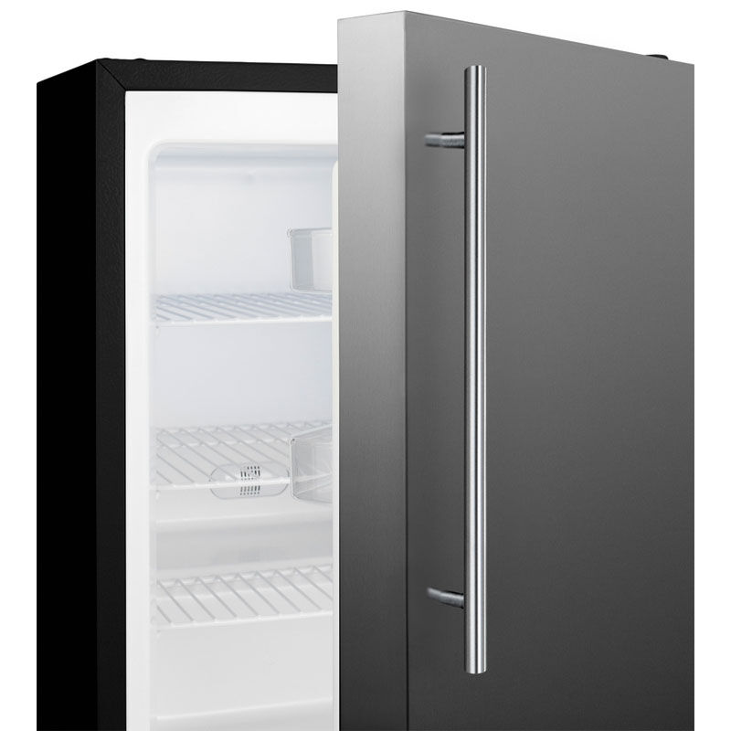 Summit 21 in. 2.7 cu. ft. Upright Compact Freezer with Adjustable Shelves & Digital Control - Stainless Steel, , hires