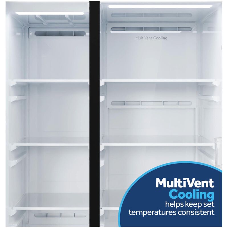 GE 36 in. 27.9 cu. ft. Side-by-Side Refrigerator with Ice & Water Dispenser - Black, , hires