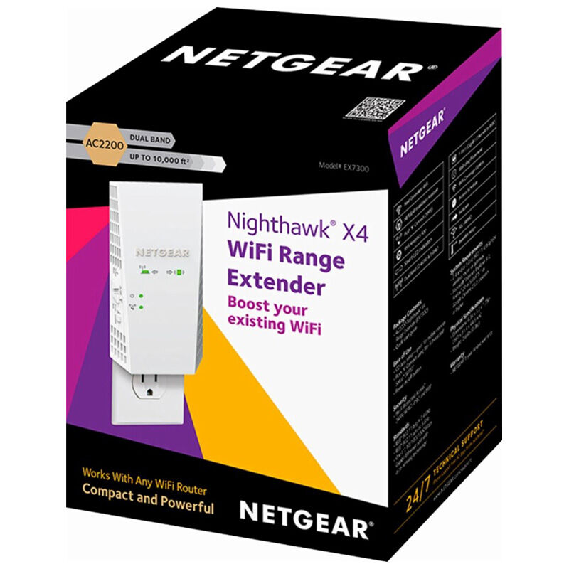 Netgear Nighthawk X4 Dual-Band MU-MIMO AC2200 WiFi Wall-Plug Range Extender, , hires