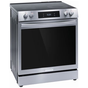 Frigidaire Gallery 30 in. 6.2 cu. ft. Air Fry True European Convection Steam Electric Range with Smoothtop Burners - Stainless Steel, , hires