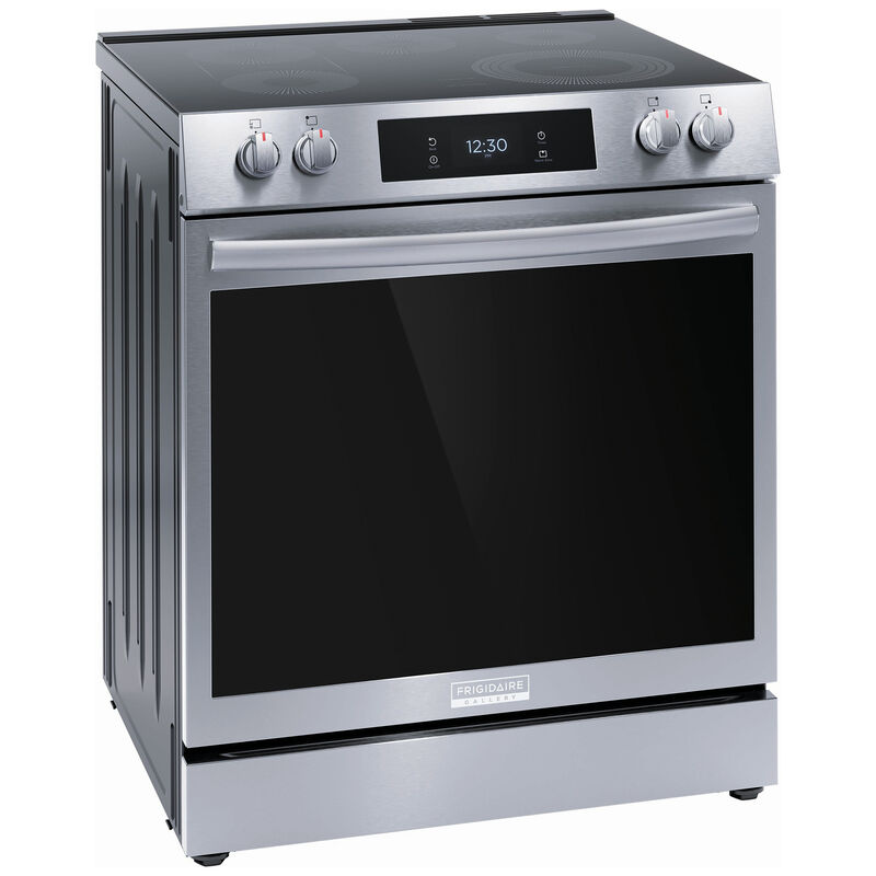Frigidaire Gallery 30 in. 6.2 cu. ft. Air Fry True European Convection Steam Electric Range with Smoothtop Burners - Stainless Steel, , hires
