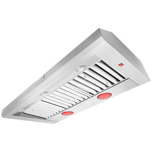 KitchenAid 48 in. Ducted Canopy Pro Style Style Range Hood with 4 Fan Speeds & 3 LED Lights - Stainless Steel, , hires