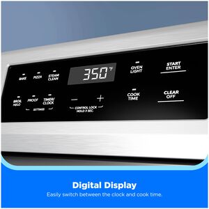 Midea 30 in. 6.3 cu. ft. Electric Range with Radiant Burners - Stainless Steel, , hires