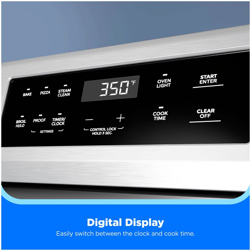 Midea 30 in. 6.3 cu. ft. Electric Range with Radiant Burners - Stainless Steel, , hires