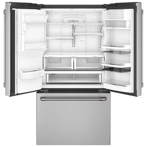 Cafe 36 in. 27.8 cu. ft. Smart French Door Refrigerator with Ice & Water Dispenser - Stainless Steel, Stainless Steel, hires