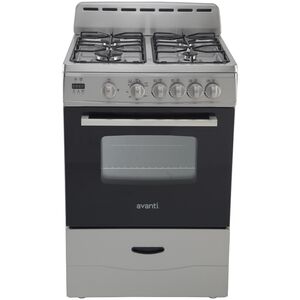 Avanti 24 in. 2.6 cu. ft. Gas Range with 4 Sealed Burners - Stainless Steel, , hires