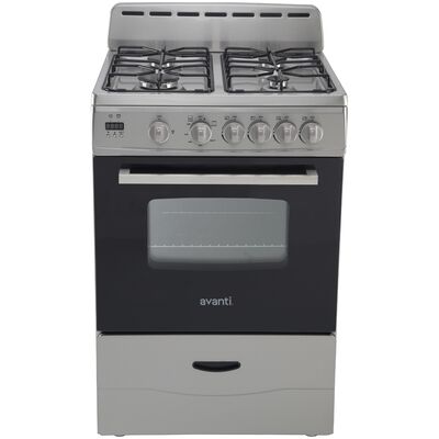 Avanti 24 in. 2.6 cu. ft. Gas Range with 4 Sealed Burners - Stainless Steel | GR2416CSS