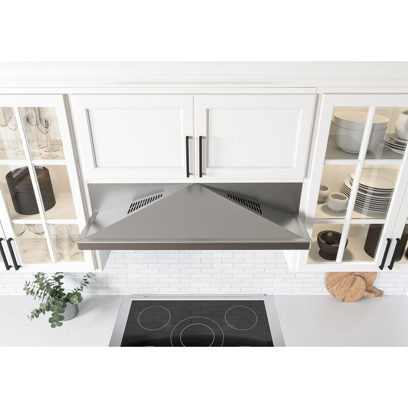 Zephyr 30 in. Convertible Standard Style Range Hood with 400 CFM, 3 Fan Speeds & 2 LED Lights - Stainless Steel, , hires