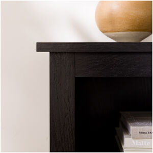 Walker Edison Essential 70 in. Rustic Wood TV Stand - Black, , hires