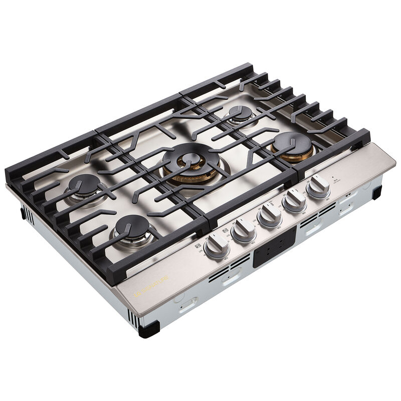 LG Signature 30 in. 5-Burner Smart Natural Gas Cooktop with EasyClean, Simmer Burner & Power Burner - Stainless Steel, , hires
