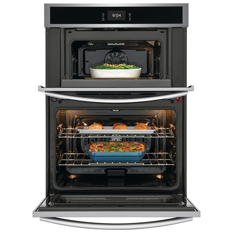 Frigidaire Gallery 30 in. 7 cu. ft. Steam Electric Microwave/Wall Oven Combo with True European Convection - Stainless Steel, Stainless Steel, hires