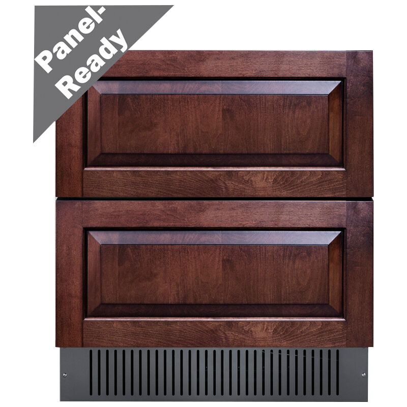 Summit 30 in. 5.4 cu. ft. Outdoor Double Refrigerator Drawers - Custom Panel Ready, , hires
