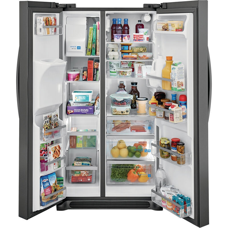 Frigidaire Gallery 36 in. 25.6 cu. ft. Side by Side Refrigerator with Ice & Water Dispenser - Black Stainless, Black Stainless, hires