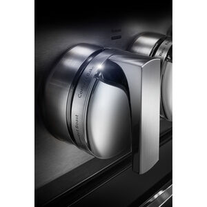 JennAir Noir Series 48 in. 6.3 cu. ft. Smart True European Convection Double Oven Dual Fuel Range with 6 Sealed Burners & Grill - Stainless Steel, , hires