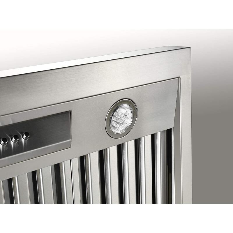 NXR EH Series 30 in. Ducted Canopy Pro Style Range Hood with 800 CFM, 3 Fan Speeds & 2 LED Lights - Stainless Steel, , hires