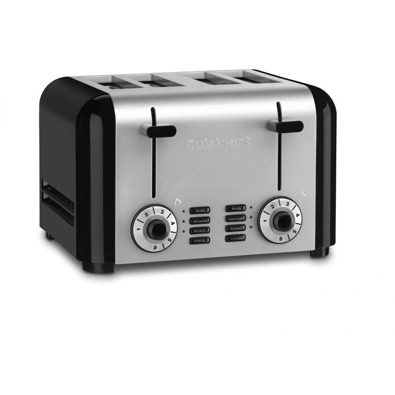 White and Silver CUISINART CPT-340WC 4-Slice Toaster