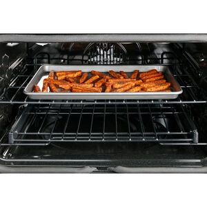 Cafe 30 in. 5.7 cu. ft. Smart Air Fry True European Convection Slide-In Electric Range with 5 Induction Burners - Stainless Steel, Stainless Steel, hires