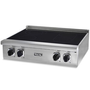 Viking 5 Series 30 in. 4-Burner Electric Rangetop with Simmer Burner & Power Burner - Stainless Steel, , hires
