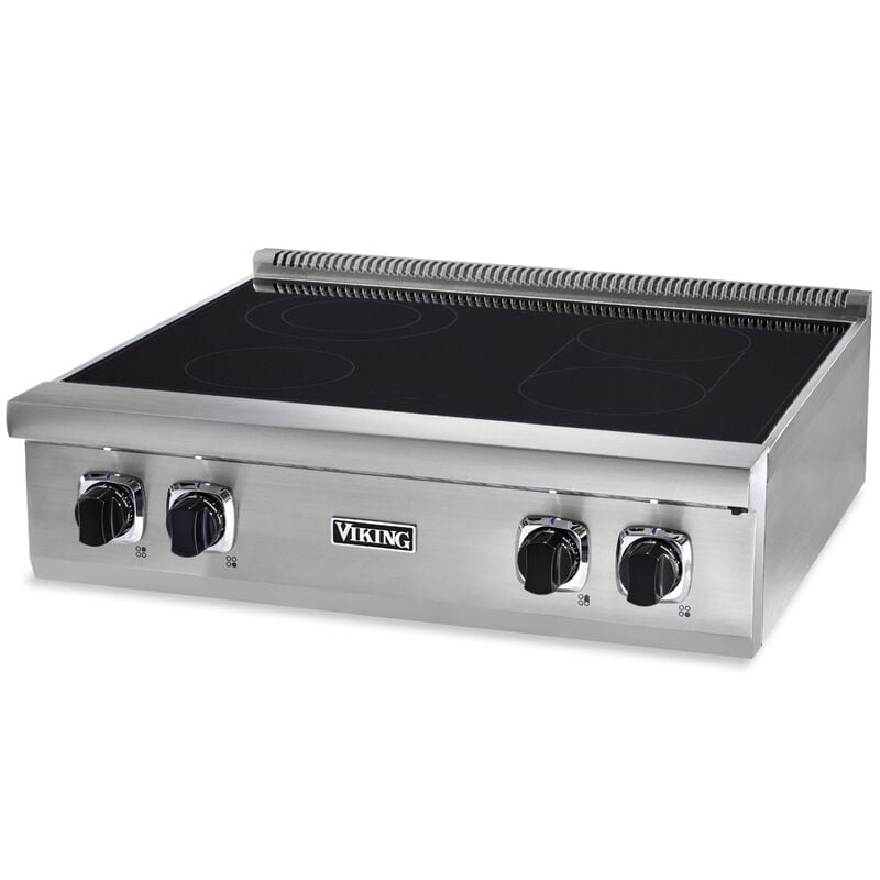 Viking 5 Series 30 in. 4-Burner Electric Rangetop with Simmer Burner & Power Burner - Stainless Steel, , hires