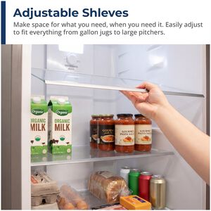 Sharp 24 in. 10.3 cu. ft. Counter Depth Bottom Freezer Refrigerator - Stainless Steel, , hires