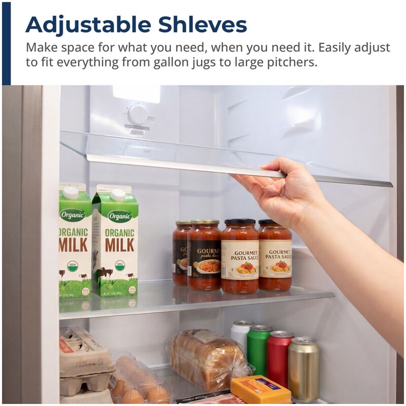 Sharp 24 in. 10.3 cu. ft. Counter Depth Bottom Freezer Refrigerator - Stainless Steel, , hires