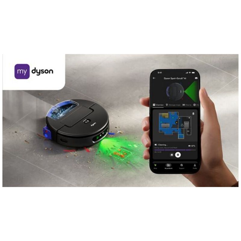 Dyson Spot+Scrub Ai Wi-Fi Connected Auto-Empty Pet Robotic Vacuum/Mop Combo with Cleaning Station, , hires