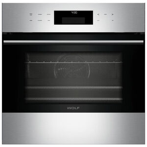 Wolf E Series 24 in. 2.4 cu. ft. Electric Wall Oven with Standard Convection & Self Clean - Stainless Steel, , hires