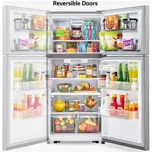 LG 30 in. 20.2 cu. ft. Top Freezer Refrigerator - Stainless Steel, Stainless Steel, hires