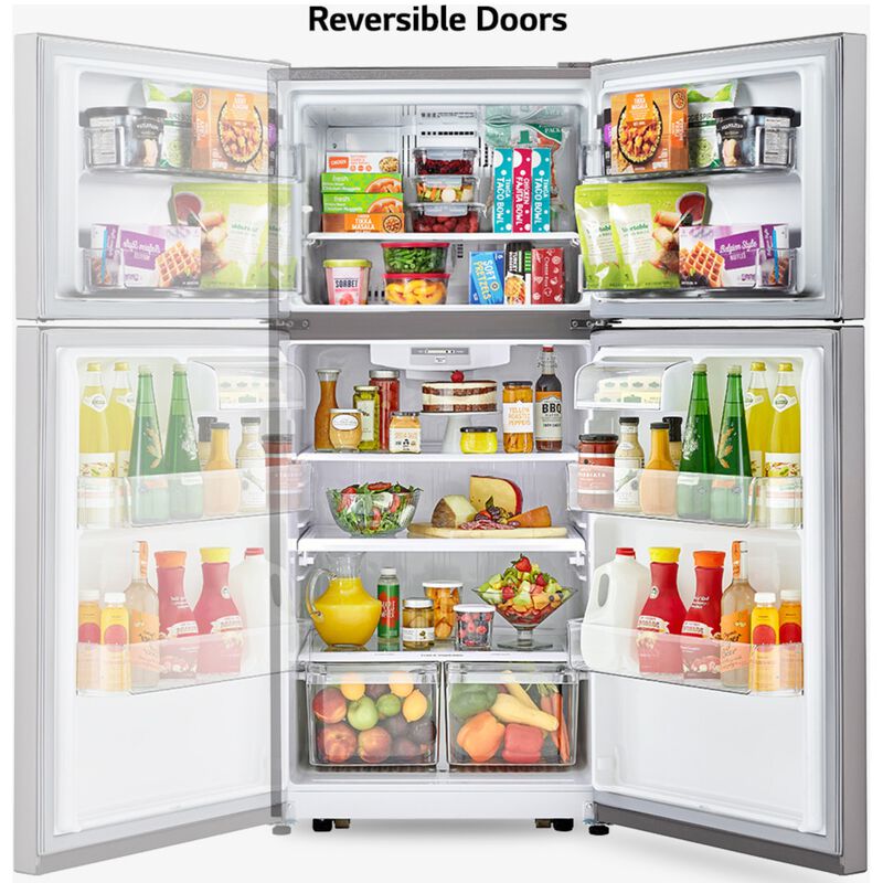 LG 30 in. 20.2 cu. ft. Top Freezer Refrigerator - Stainless Steel, Stainless Steel, hires