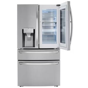 LG InstaView 36 in. 22.5 cu. ft. Smart Counter Depth 4-Door French Door Refrigerator with Ice & Water Dispenser - PrintProof Stainless Steel, PrintProof Stainless Steel, hires