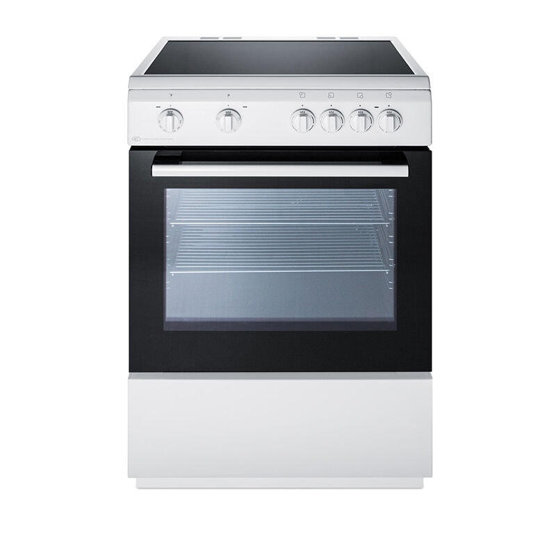 Summit Classic Collection 24 in. 2.4 cu. ft. Slide-In Electric Range with Smoothtop Burners - White, , hires